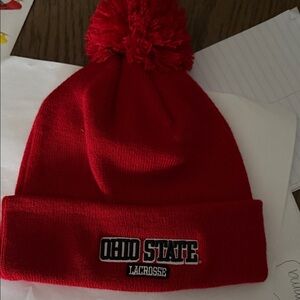 New Era Red Ohio State Pom Beanie